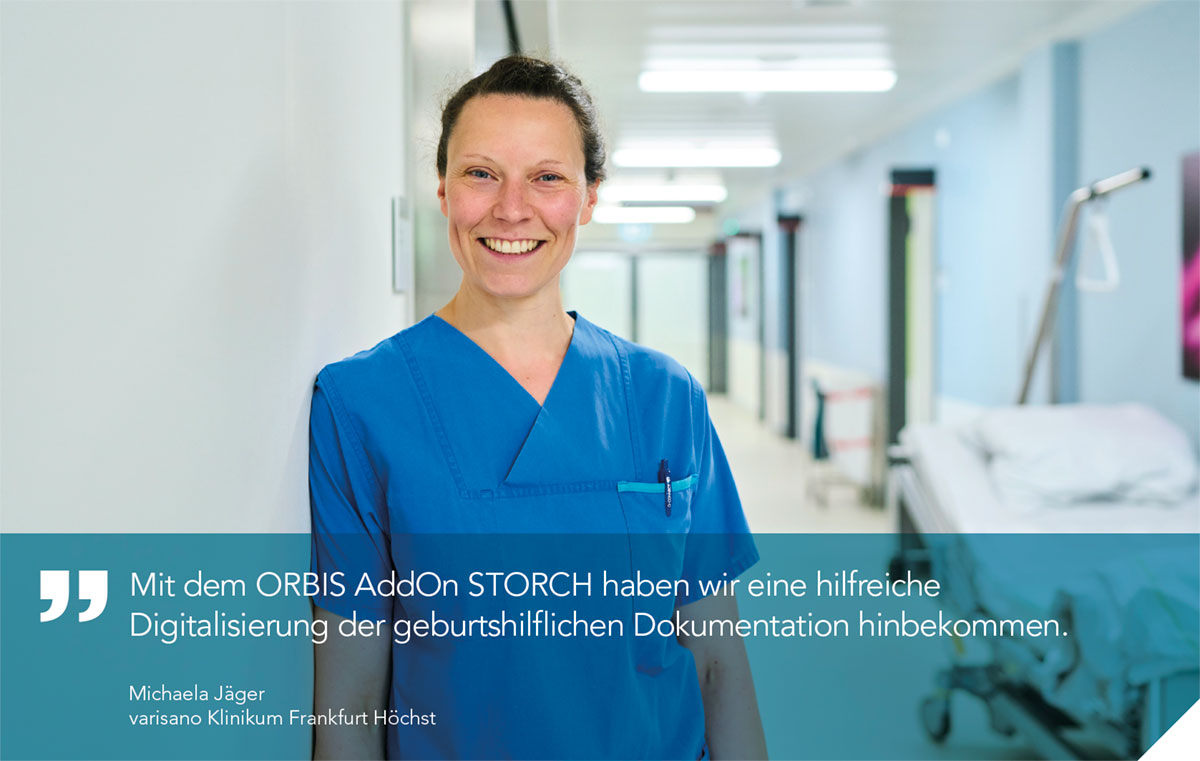 Auch die Geburtshilfe braucht eine elektronische Dokumentation. Damit hat das varisano Klinikum Frankfurt Höchst bereits 2018 begonnen. Heute laufen alle Prozesse digital ab – dank der tiefen Integration des ORBIS AddOns STORCH mit dem CTG-Überwachungssystem MIVONA KRS-Manager.