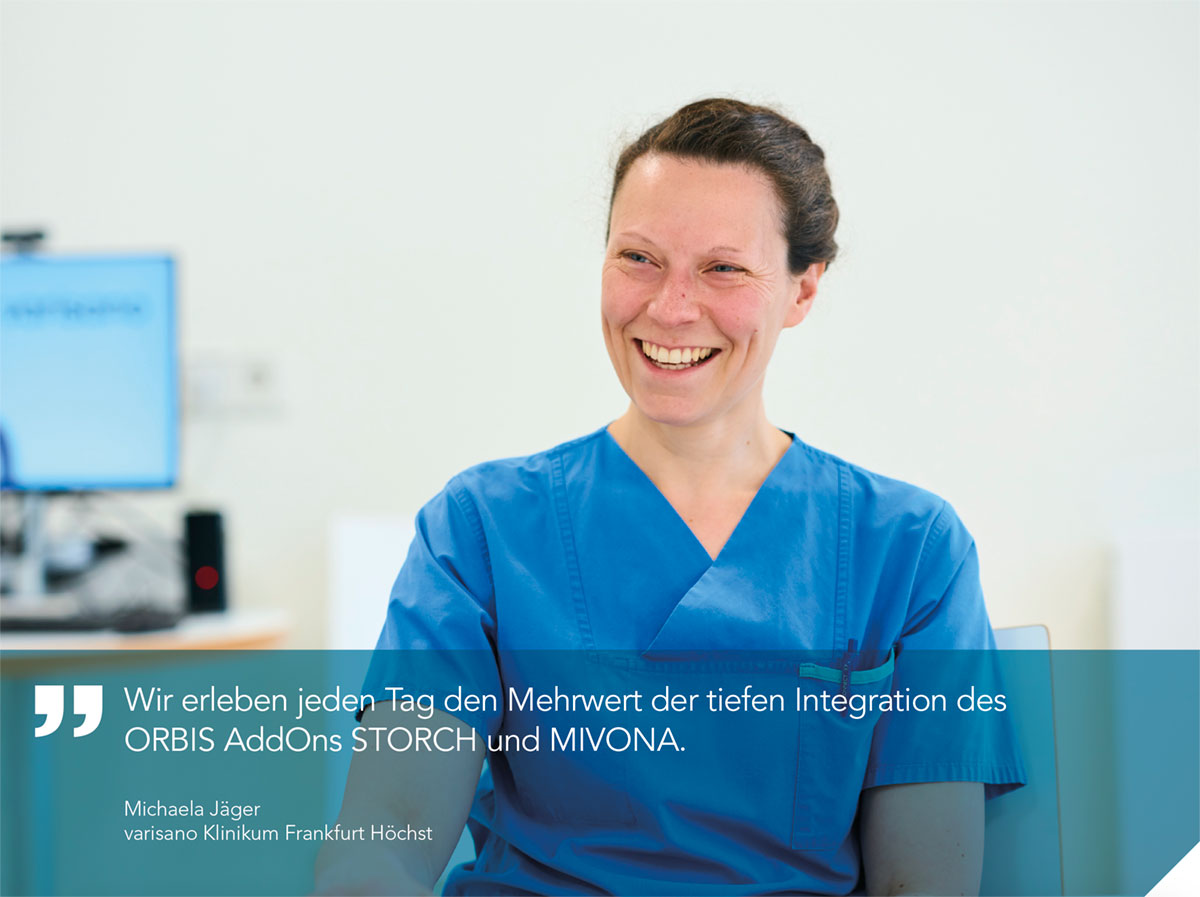 Auch die Geburtshilfe braucht eine elektronische Dokumentation. Damit hat das varisano Klinikum Frankfurt Höchst bereits 2018 begonnen. Heute laufen alle Prozesse digital ab – dank der tiefen Integration des ORBIS AddOns STORCH mit dem CTG-Überwachungssystem MIVONA KRS-Manager.