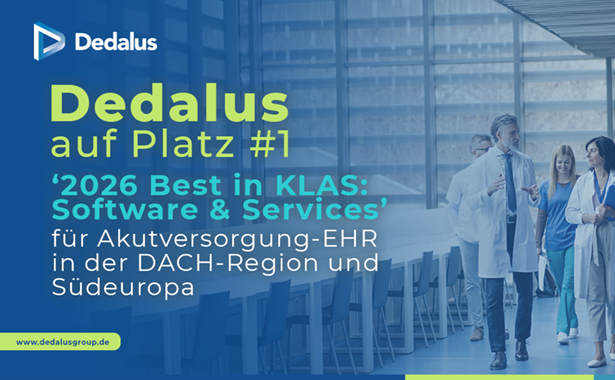Dedalus auf Platz 1 der „2026 Best in KLAS: Software & Services” für Akutversorgung-EHR in der DACH-Region und Südeuropa