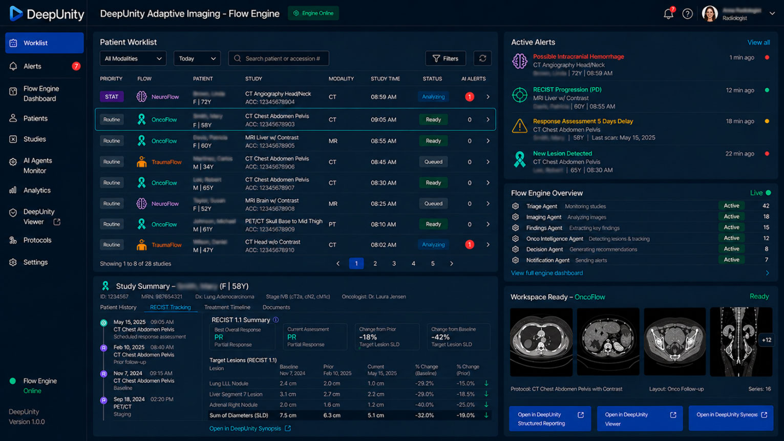 Die nächste Generation Ihrer Befundung beginnt hier.
Wir geben Ihnen vor dem RöKo 2026 einen Vorab-Einblick in fünf Entwicklungen rund um KI in Ihrem
radiologischen Workflow. Am Stand erwarten Sie eine Live-Demo und ein persönliches Gespräch. Wir
sind auf Ihre Meinung gespannt.
