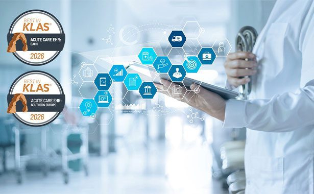 Pessoa segurando um tablet com ícones de tecnologia aparecendo na tela.