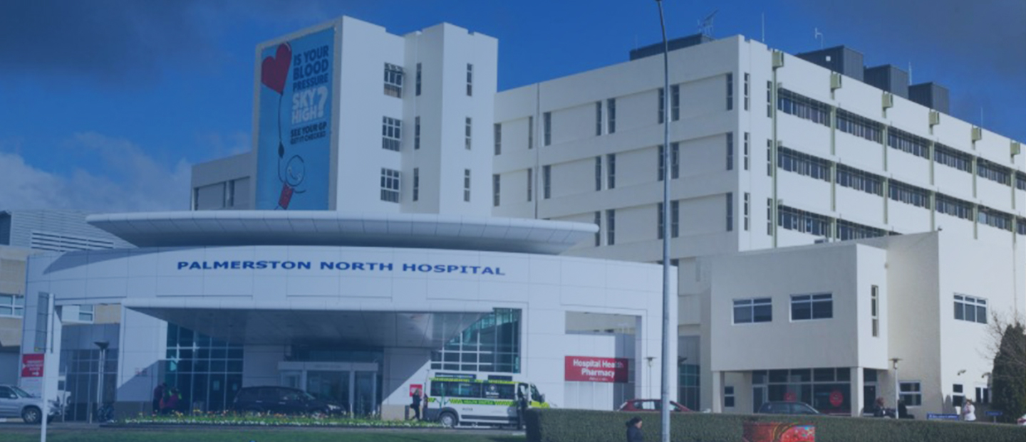 Palmerston north hospital con velado azul