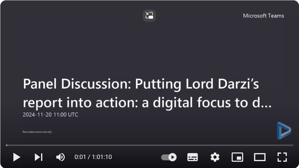 Panel Discussion: HTN Now and Dedalus discuss putting Lord Darzi's NHS report into action