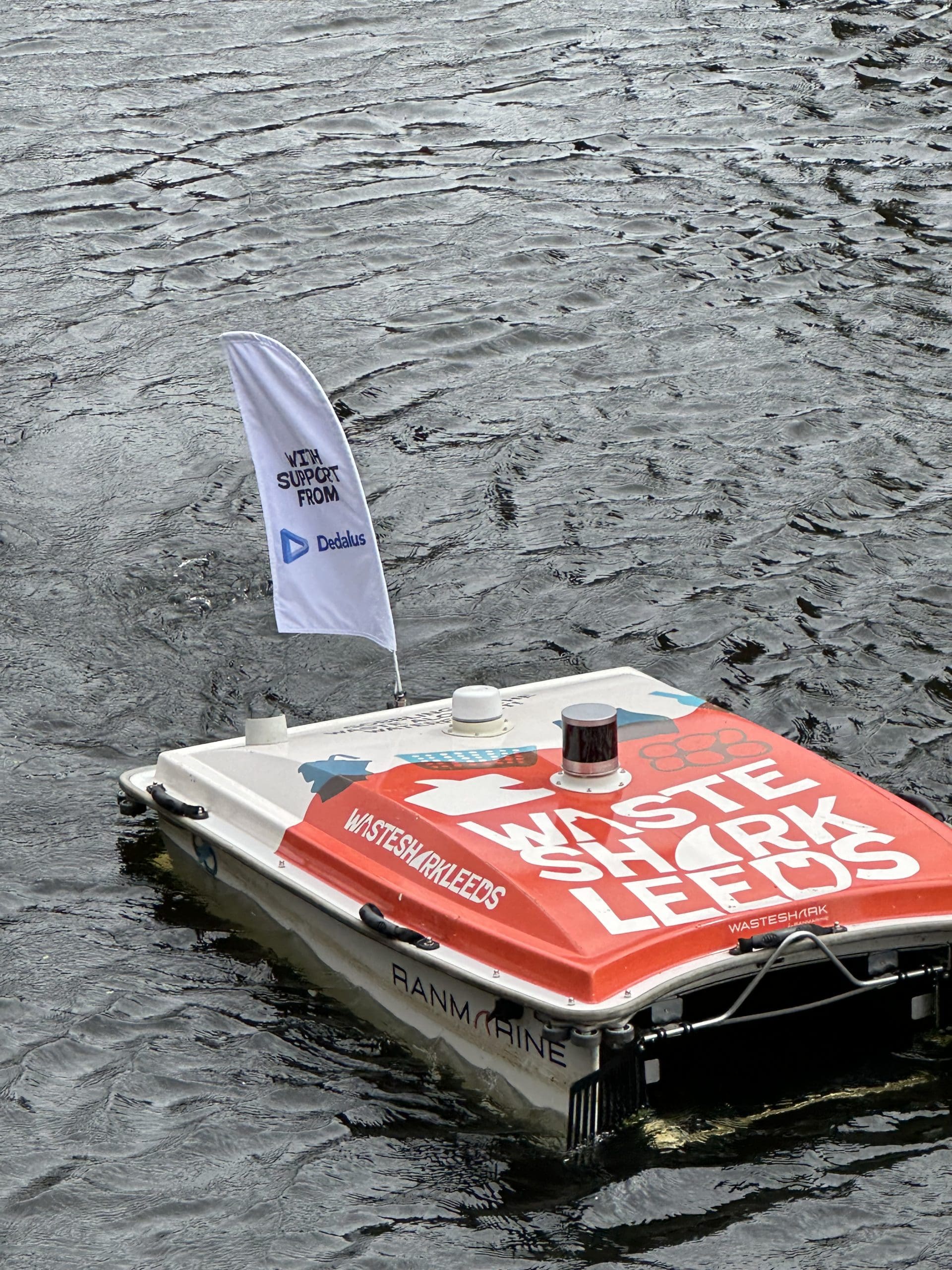 Leeds WasteShark Initiative drone as part of the Leeds Waterways Cleanup